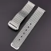 Dronlar 20mm Mesh Watch Band 007 Heimdallr Seamaster Bilezik Sier Paslanmaz Çelik Kayış Yedek İzleme Aksesuarı