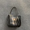 Mode européenne et américaine nouveau sac pour femme en cuir véritable Version coréenne couche supérieure polyvalente rétro peau de vache épissé sac seau à une épaule