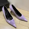 hakken schoenen dames designer schoenen Klassieke slanke hoge hakken voor dames Puntige metalen kledingschoenen Bruiloft schoenen