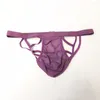 Cuecas sexy homens sissy jockstrap briefs ultra-fino malha respirável roupa interior sem costas bolsa tanga transparente biquíni calcinha erótica