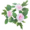 Bougeoirs porte-guirlande ornement anneaux de fleurs décorations de mariage pour cérémonie couronne artificielle piliers en soie bougies