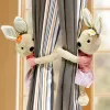 Accessories Cartoon Bunny Curtain Tiebacks Holdbacks Doll Animals Curtain Buckles Clips Holders Cute Rabbit Plush Toy Curtain Fasteners