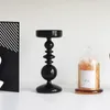 Candle Holders Glass Holder Decor Tea Light Modern Stick Taper Black Clear White