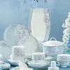 食器セットボウルとディッシュセットの組み合わせテーブルウェア豪華なプレート家事ギフトJingdezhen Bone China