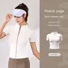 Chemises actives, costume de Yoga à haute élasticité, couleur chair, veste à col montant, séchage rapide, Fitness, sport sans couture pour femmes