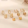 Ear Cuff Ear Cuff JWER 8 stks/set Snake Earring Clip Geschikt voor Dames Goud Niet-geperforeerde Earring Clip Dames 2023 Trend Oormouwen Valentijnsdag Cadeau Y240326