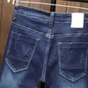 Nuevos hombres Otoño Invierno Tiger Head Jeans bordados Persality Blue Stretch Denim Pants Classic Motorcycle Hip Hop Pantalones z8vx #
