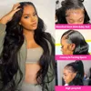 BELEXTENS 24 Inch Body Wave Pre Plucked 180% Density 13x4 HD Front for Women Glueless Brazilian Virgin Transparent Lace Frontal Wigs Human Hair