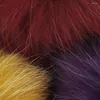 Basker 15 cm DIY Solid Colorful Raccoon päls boll pom poms för kvinnor och barn vinter hatt mössa mössor pompom