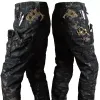 vinterbyxor män utomhus vindtät vattentät tjockt taktiska byxor softshell fleece varm multi-pocket arbete camo 4xl a5mo#