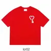 23ss Nieuw Plus Shirt T-shirts en poloshirts Tops met ronde hals Geborduurd Liefdespatroon Polaire stijl Zomermode Straat Katoen Woorden voor mannen Womenyg3s