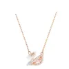 Colliers pendentif fête des mères pour femmes Swan battant coeur diamant pendentif bracelet en or 18 carats collier de créateur de cygne bijoux cadeaux de mode