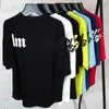 Men's T-Shirts Mens Palms Bat Sleeve T Shirt designer PA Angels Bubble Letter Graphic Tees Fashion Womens Summer Street Hip Hop Polo Shirt T240326