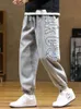 Printemps Automne Fi Lettre Sarouel Hommes Hip Hop Streetwear Noir Gris Lâche Pantalons De Survêtement Hommes Joggers Plus La Taille Baggy Pantalon 77Nc #