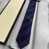 Cravate en soie tissée avec lettres pour hommes, noir, bleu, Jacquard, fête, mariage, Business, Design à la mode