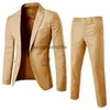 Heren Pakken Men Blazers 2 -Pieces Sets Formele volledige zakelijke Koreaanse pantjas bruiloft Bruidegom Elegante jasbroek Pak Male outfit