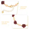 Bracelets de charme Bracelet Le cadeau Teen Girls Trucs à la mode pour Rose Esthétique Alliage décoratif Miss Bijoux Fleur