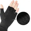 Gants de cyclisme 2 pièces Compression arthrite femmes hommes soulagement des douleurs articulaires demi-doigt orthèse thérapie soutien du poignet anti-dérapant