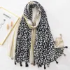 Sarongs Womens Fashion Aztec Cute Floral Tassel Adhesive Shawl Scarf Womens Printed Pashmina Stoll Bag Snold Buvandas Muslim Headband Sjaal 240325