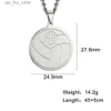 Chokers EUEAVAN Stainless Steel Beach Volleyball Cross Bible Pendant Necklace Fashion Player Ball Charm Necklace Leisure Party JewelryC24326
