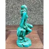 Sculpturen Handgesneden Groen Chinees Natuurlijk Turquoise Standbeeld Karakter Schoonheid Exquise