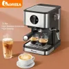 IAgreea espresso hine, Coffee Hine 20bar, 1,5L/50oz, Compact, Löstagbar vattentank, digital pekskärm, ångpinne, automatisk paus, lämplig för