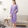 waffle Robe Bath Accappatoio Autunno Coppia con scollo a V Dry Soft Casual New Green Rapidamente Sleepwear Abito Pigiama Primavera Lg g8h8 #