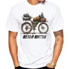 固定ギアバイクスカルクラシックTシャツ新しい夏の男性ショートスリーブロード自転車スポーツマンホワイトカジュアルティーヴィンテージボーイトップo9ni＃