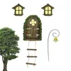 Figurine decorative case fate per bambini bagliore nel giardino artistico in miniatura scura Accessori per decorazioni per esterni