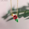 Boucles d'oreilles Collier Romantique Élégant Fleur Oiseau Ensembles de Bijoux Pour Femmes Émail Glaçure Cuivre Animal Plante Boucle D'oreille Bague Collier L240323