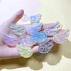 Backs Earrings 80 PCS Cute Colorful Shining Pearl Angel Wing Collection Flat Back Ornament Random Color Acrylic Jewelry Bows Accessories