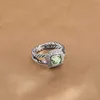 Bandringen Jade Angel Copper Minimalistische ring 7mm kunstmatige geometrie zwarte agaat zirkon modeontwerp dames verlovingsring sieraden J240326
