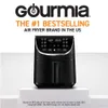 شاشة العرض الرقمية الفرن Gourmia 7 Quarts (حوالي 1.8 لتر) مسبقات كبيرة من الطهي 12 اللمس ، سلة طيران XL 1700W GAF716 طاقة متعددة الوظائف