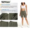 TACVASEN Zomer grote zakken Wandelen cargoshorts Dames sneldrogende shorts Reizen atletisch Casual sport korte broek met 5 zakken 240312