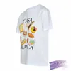 Hommes Designer T-shirt Casual T-shirts CASABLANCA Afternoon Tea Burger Imprimer Casual Lâche Polyvalent Hommes et Femmes T-shirt à manches courtes Couple Été 8374