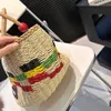 حقيبة حقيبة مصممة شاطئية صيف ملونة منسوج العطلات حقيبة التسوق حقيبة Mommy Bag Bag Bag Bag Bag Bags Straw Totes