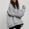 Women Hoodie Large Pocket Long Sleeves Men Casual Loose Soft Warm Female Ladies Sport Sweatshirt Blouse Top 240309