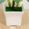 Kwiaty dekoracyjne 1PC sztuczne Anthurium bonsai plastikowe zielone zielone rośliny rośliny symulacyjne doniczkowe do stolika do domu ozdoby dekoracyjne