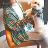 Gilets Miflame Plaid Pet Shirt pour chien et propriétaire correspondant tenues Schnauzer coton respirant petits chiens vêtements décontracté chiot vêtement