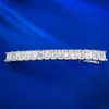 Wong Rain 100 925 Sterling Silver Emerald Cut 1CT Lab Sapphire Gemstone Women Barrettes Party Fine Hair Jewelry Gifts Wholesale 240311