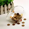 Cajas de vidrio transparente Piggy Bank Money Pig Money Pot Kids Money Pot Bank Bank Piggy Saving Pot Desktop Decoración 7.5x6.5x6.5cm