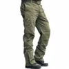2024 Men's Cargo Pant Cott Army Military Tactical Pant Men Vintage Camo Green Work Many Pocket Cott Camoue Black Trouser w6pV#