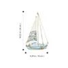 Decorative Figurines Boat Mediterranean Style Decoration Furnishings Wooden Sailing Model Small Ornaments Handcrafted Boats Office