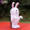 6 mh (20 stóp) Outdoor Giant Inflatible Animal Rabbit Cartoon Bunny Bunny z Air Blower for Event Reklama Party Dekoracja zabawek Sports