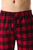 red Black Plaid Pajama Pants Men Lounging Relaxed House PJs Sleep Bottoms Mens Flannel Cott Drawstring Butt Fly Sleepwear y2NM#