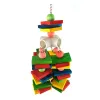 Fournitures jouets pour perroquet blocs de construction colorés jouet à mâcher chaîne de morsure colorée échelle d'escalade échelle d'escalade jouets pour oiseaux