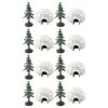 Gartendekorationen 1 Set künstlicher Eishaus Statuen Realistische Dekor Mini Weihnachtsbäume