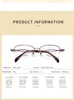 Sunglasses Frames Hollow Temple Spectacles Elegant Eyeglasses Ip Plating Pure Titanium Optical Frame Gent Myopia Glasses Half Rim Retro