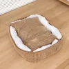 Drop Transport Multi-Color Pet Big Dog Bed Warm House Soft Nest Basket Waterproof Kennel Cat Puppy Large Y200330