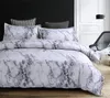 Marmormönster sängkläder sätter polyester sängkläder täckning 3 st dubbla dubbla drottning quilt täcker säng linne täcke täcke inget ark no fill9623811